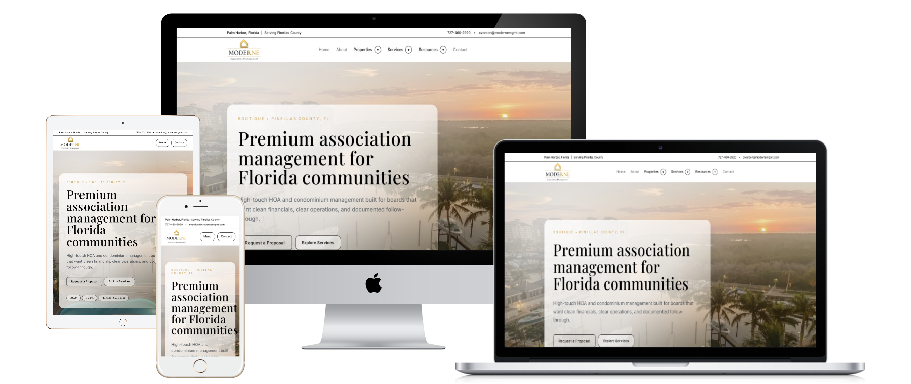 Moderne Association Management website preview